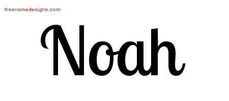 Handwritten Name Tattoo Designs Noah Free Printout
