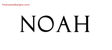 Regal Victorian Name Tattoo Designs Noah Printable