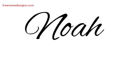 Cursive Name Tattoo Designs Noah Free Graphic