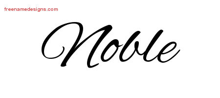 Cursive Name Tattoo Designs Noble Free Graphic