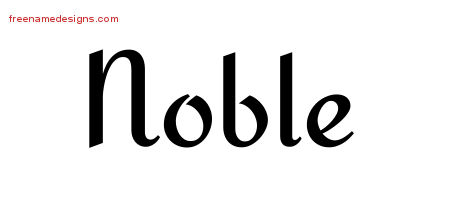 Calligraphic Stylish Name Tattoo Designs Noble Free Graphic