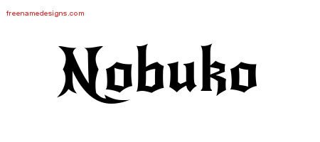 Gothic Name Tattoo Designs Nobuko Free Graphic