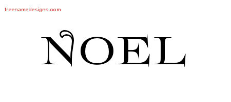 Flourishes Name Tattoo Designs Noel Graphic Download