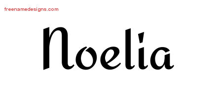 Calligraphic Stylish Name Tattoo Designs Noelia Download Free