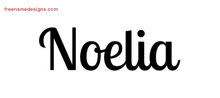 Handwritten Name Tattoo Designs Noelia Free Download
