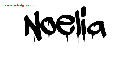 Graffiti Name Tattoo Designs Noelia Free Lettering