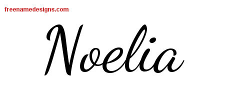 Lively Script Name Tattoo Designs Noelia Free Printout