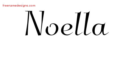 Elegant Name Tattoo Designs Noella Free Graphic