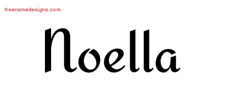 Calligraphic Stylish Name Tattoo Designs Noella Download Free