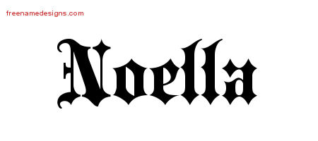 Old English Name Tattoo Designs Noella Free