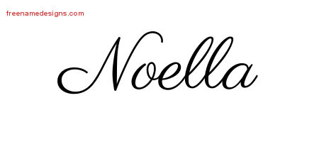 Classic Name Tattoo Designs Noella Graphic Download