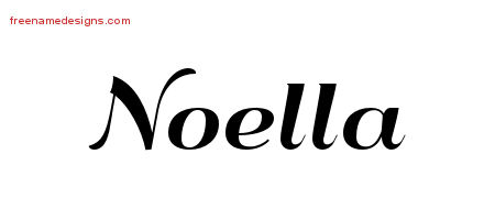 Art Deco Name Tattoo Designs Noella Printable