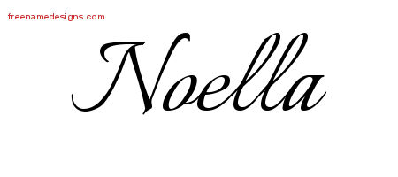 Calligraphic Name Tattoo Designs Noella Download Free
