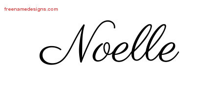 Classic Name Tattoo Designs Noelle Graphic Download