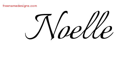 Calligraphic Name Tattoo Designs Noelle Download Free
