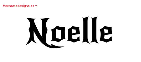 Gothic Name Tattoo Designs Noelle Free Graphic