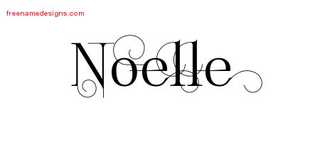 Decorated Name Tattoo Designs Noelle Free