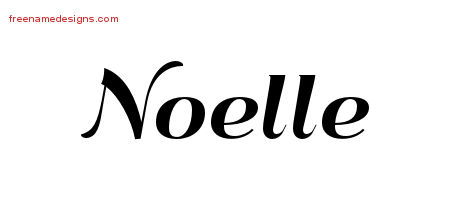 Art Deco Name Tattoo Designs Noelle Printable