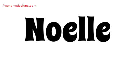 Groovy Name Tattoo Designs Noelle Free Lettering