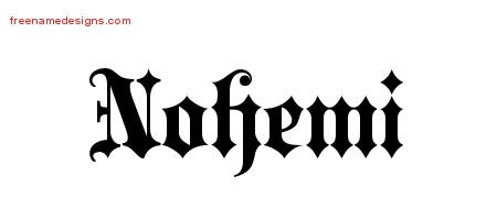 Old English Name Tattoo Designs Nohemi Free