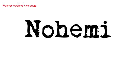 Vintage Writer Name Tattoo Designs Nohemi Free Lettering