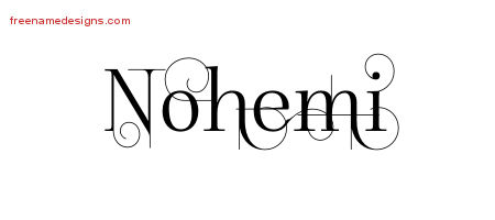 Decorated Name Tattoo Designs Nohemi Free
