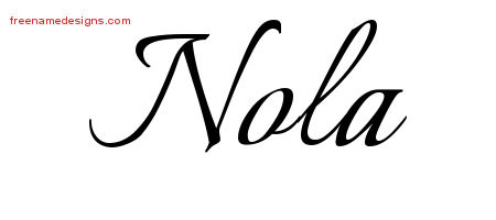 Calligraphic Name Tattoo Designs Nola Download Free