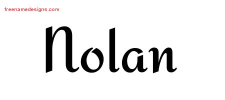 Calligraphic Stylish Name Tattoo Designs Nolan Free Graphic