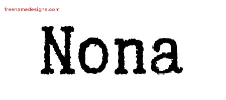 Typewriter Name Tattoo Designs Nona Free Download