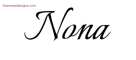 Calligraphic Name Tattoo Designs Nona Download Free