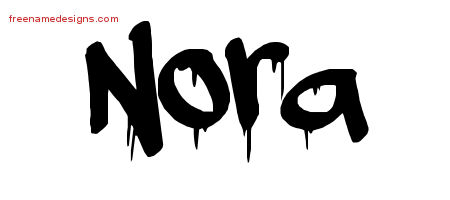 Graffiti Name Tattoo Designs Nora Free Lettering