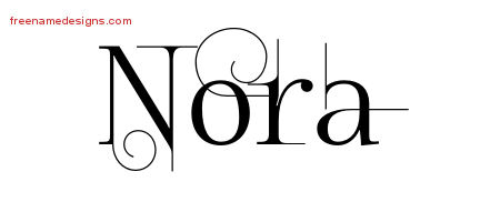 Decorated Name Tattoo Designs Nora Free