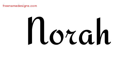 Calligraphic Stylish Name Tattoo Designs Norah Download Free