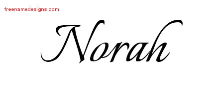Calligraphic Name Tattoo Designs Norah Download Free