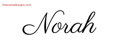 Classic Name Tattoo Designs Norah Graphic Download