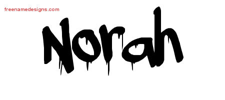 Graffiti Name Tattoo Designs Norah Free Lettering