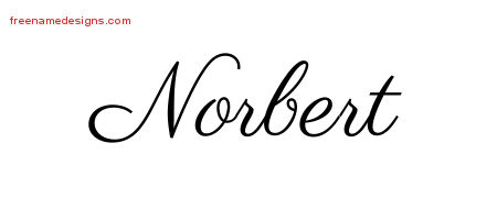 Classic Name Tattoo Designs Norbert Printable