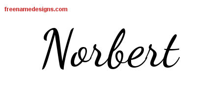 Lively Script Name Tattoo Designs Norbert Free Download