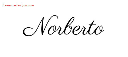 Classic Name Tattoo Designs Norberto Printable