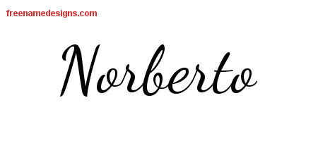 Lively Script Name Tattoo Designs Norberto Free Download
