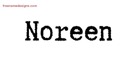 Typewriter Name Tattoo Designs Noreen Free Download