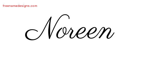 Classic Name Tattoo Designs Noreen Graphic Download