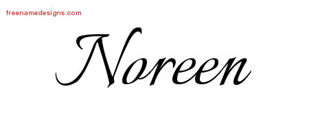 Calligraphic Name Tattoo Designs Noreen Download Free