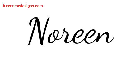 Lively Script Name Tattoo Designs Noreen Free Printout