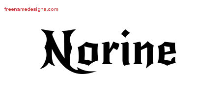 Gothic Name Tattoo Designs Norine Free Graphic