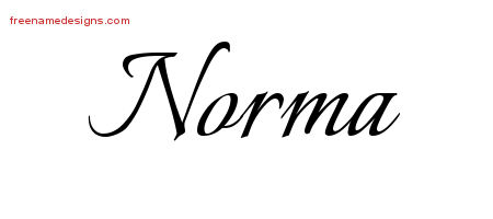 Calligraphic Name Tattoo Designs Norma Download Free