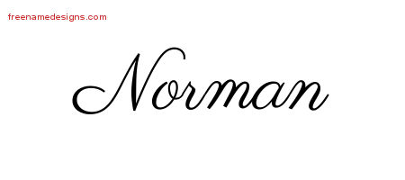 Classic Name Tattoo Designs Norman Graphic Download