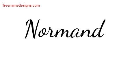 Lively Script Name Tattoo Designs Normand Free Download