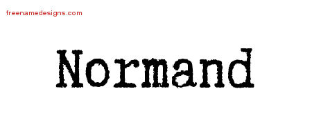Typewriter Name Tattoo Designs Normand Free Printout