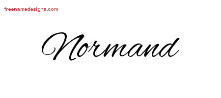 Cursive Name Tattoo Designs Normand Free Graphic
